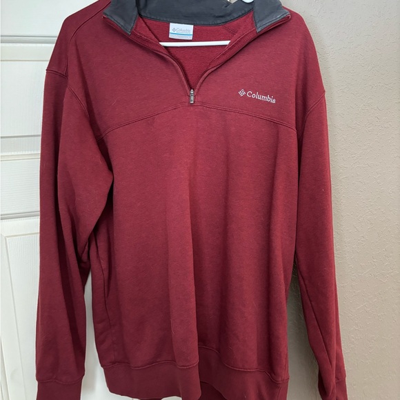 Columbia Other - Columbia Men's Burgundy Zip-Up Sweater